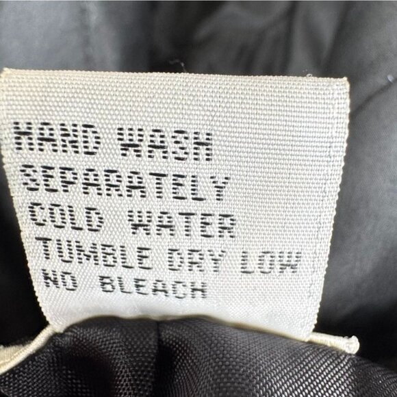 Clio Vintage Womens Black Quilted Jacket Button Front Pockets Drawstring Waist M - Picture 13 of 13